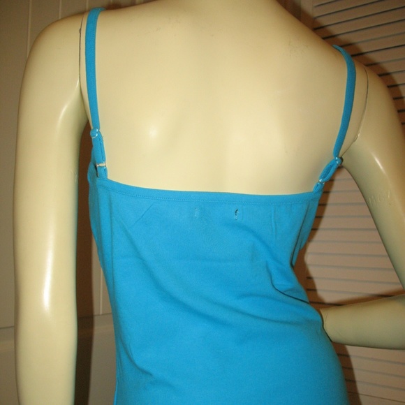 New Y2K 2000s Lace Tank Top Cami/Camisole Spaghetti V-Neck Blue Fairy Chic Femme - Picture 7 of 8